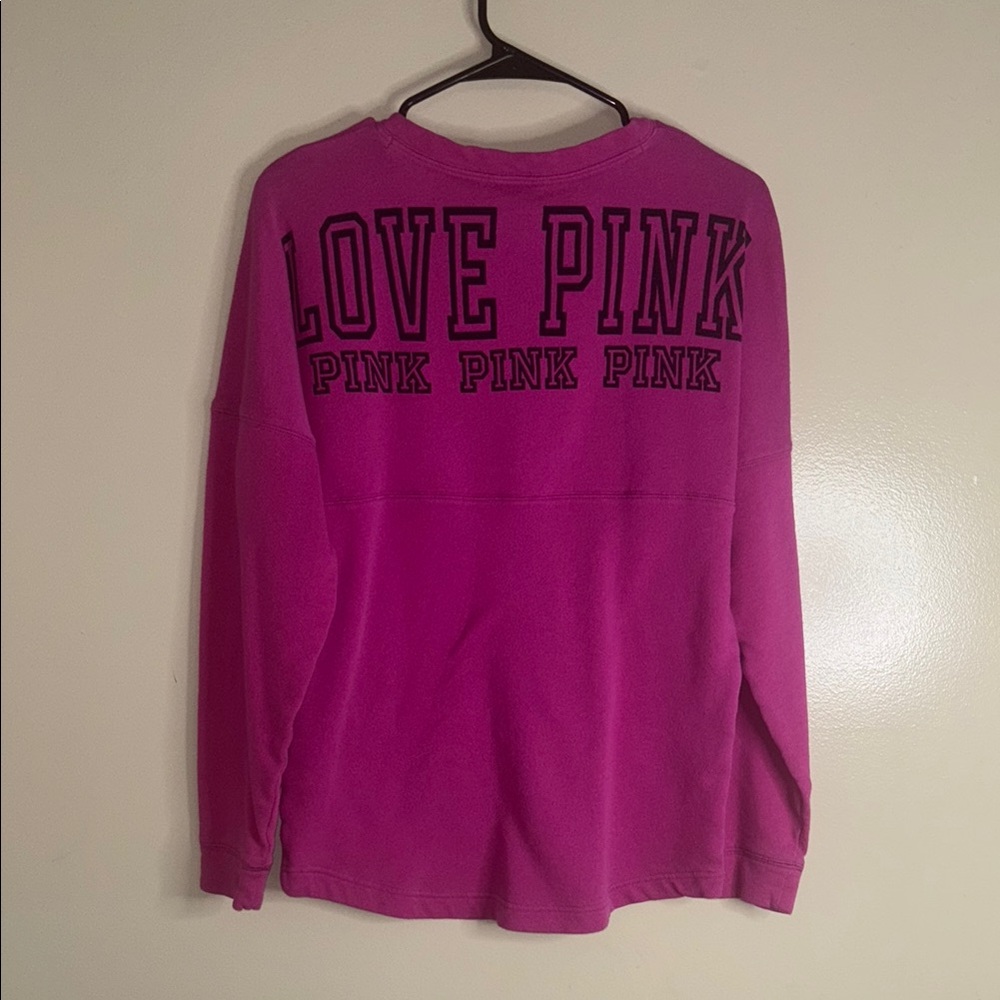 1. PINK Victoria's Secret Fuchsia/Pink Sweatshirt - Picture 2 of 6